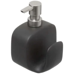 5five Distributeur de savon avec éponge 400ml, Noir