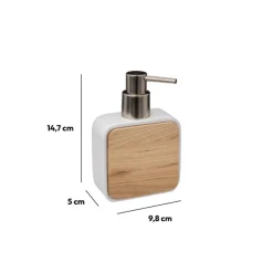 5five Distributeur de savon en résine, Blanc