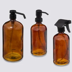 5five Distributeur de savon, Marron, 3 pièces