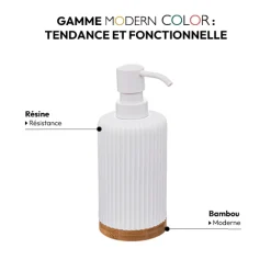 5five Distributeur de savon 270ml, Blanc