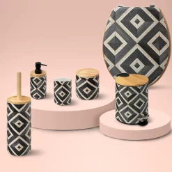 5five Distributeur de savon, Noir et beige