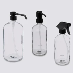 5five Distributeur de savon, Transparent, 3 pièces