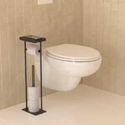 5five Dérouleur support téléphone métal, Gris charbon