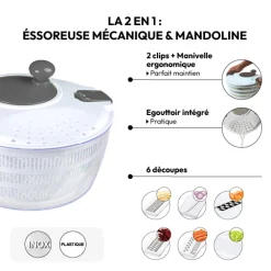 5five Essoreuse mécanique avec clips, 25 cm