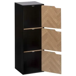 5five Etagère 3 cases, Effet bois et noir