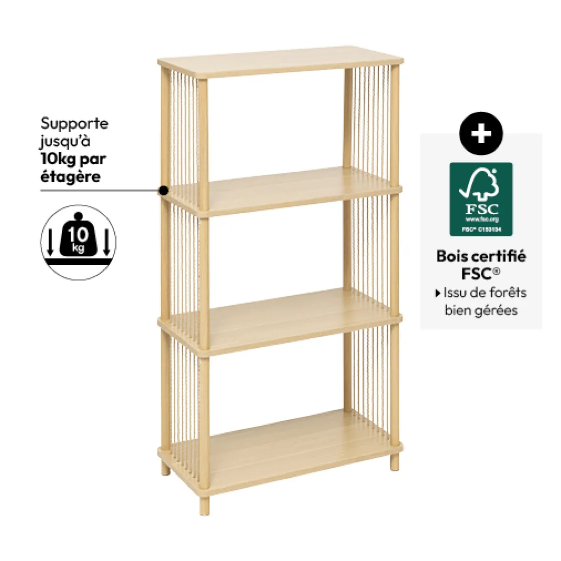 5five Etagère 4 niveaux, Beige