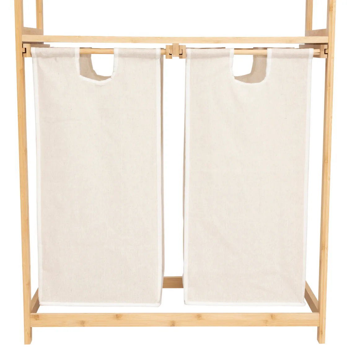 5five Etagère avec 2 sacs à linge, Bambou