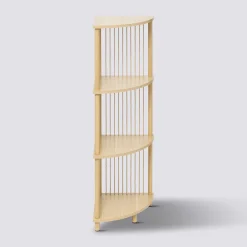 5five Etagère d'angle 4 niveaux, Effet bois clair