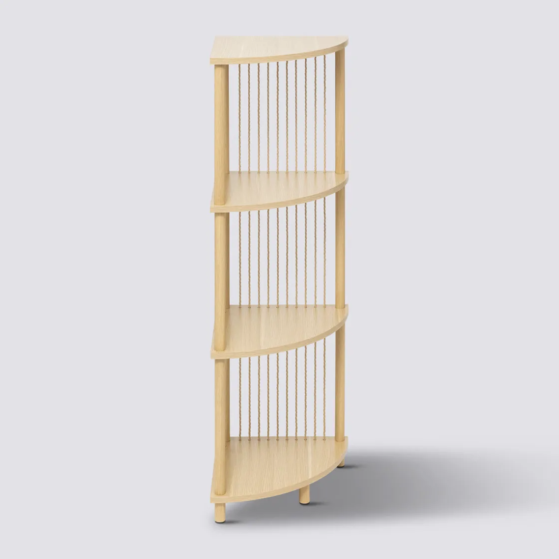 5five Etagère d'angle 4 niveaux, Effet bois clair