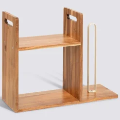 5five Etagère et porte-rouleau, 2 niveaux, marron