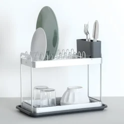 5five Égouttoir 2 niveaux, Gris