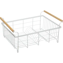 5five Égouttoir métal avec plateau, Blanc