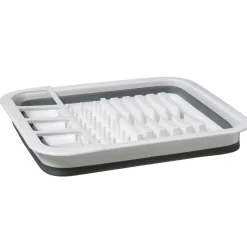 5five Égouttoir silicone rétractable, Gris et blanc
