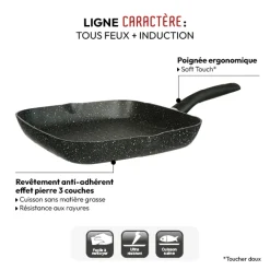 5five Grill Aluminium forgé, 28 cm