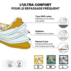 5five Housse à repasser 5 couches S, Jaune