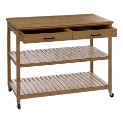 5five Ilot 2 tiroirs/2 niveaux, Bambou