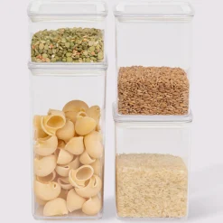 5five Lot de 4 bocaux de conservation hermétiques 0,5L à 1,5L