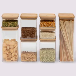 5five Lot de 8 bocaux de conservation hermétiques 0,5L à 2L