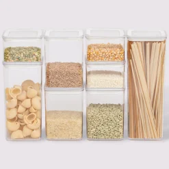 5five Lot de 8 bocaux de conservation hermétiques 0,5L à 2L