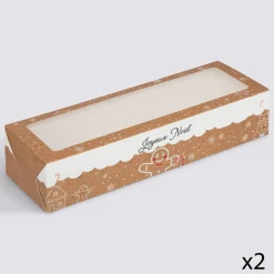 5five Lot de 2 boîtes à gâteaux, Beige