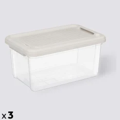 5five Lot de 3 boîtes de rangement 5L
