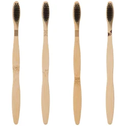 5five Lot de 4 brosses à dents, Bambou