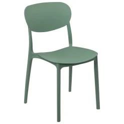 5five Lot de 4 chaises empilables plastique, Vert