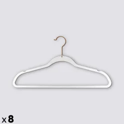 5five Lot de 8 cintres antidérapants plastique