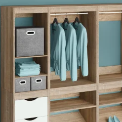 5five Lot de 3 cintres en bois, Noir