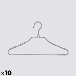 5five Lot de 10 cintres métal, Gris