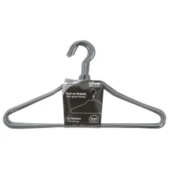 5five Lot de 10 cintres métal, Gris