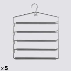 5five Lot de 5 cintres pantalons en métal