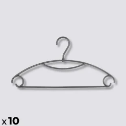 5five Lot de 10 cintres rotatifs, Platisque gris