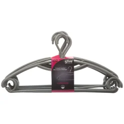 5five Lot de 10 cintres rotatifs, Platisque gris