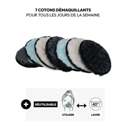 5five Lot de 7 cotons lavables, Microfibre