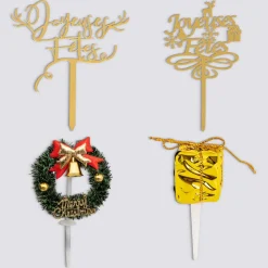 5five Lot de 4 décorations pâtisserie