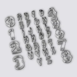 5five Lot de 30 emporte-pièces chiffres et lettres