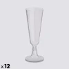 5five Lot de 12 flûtes à champagne, plastique