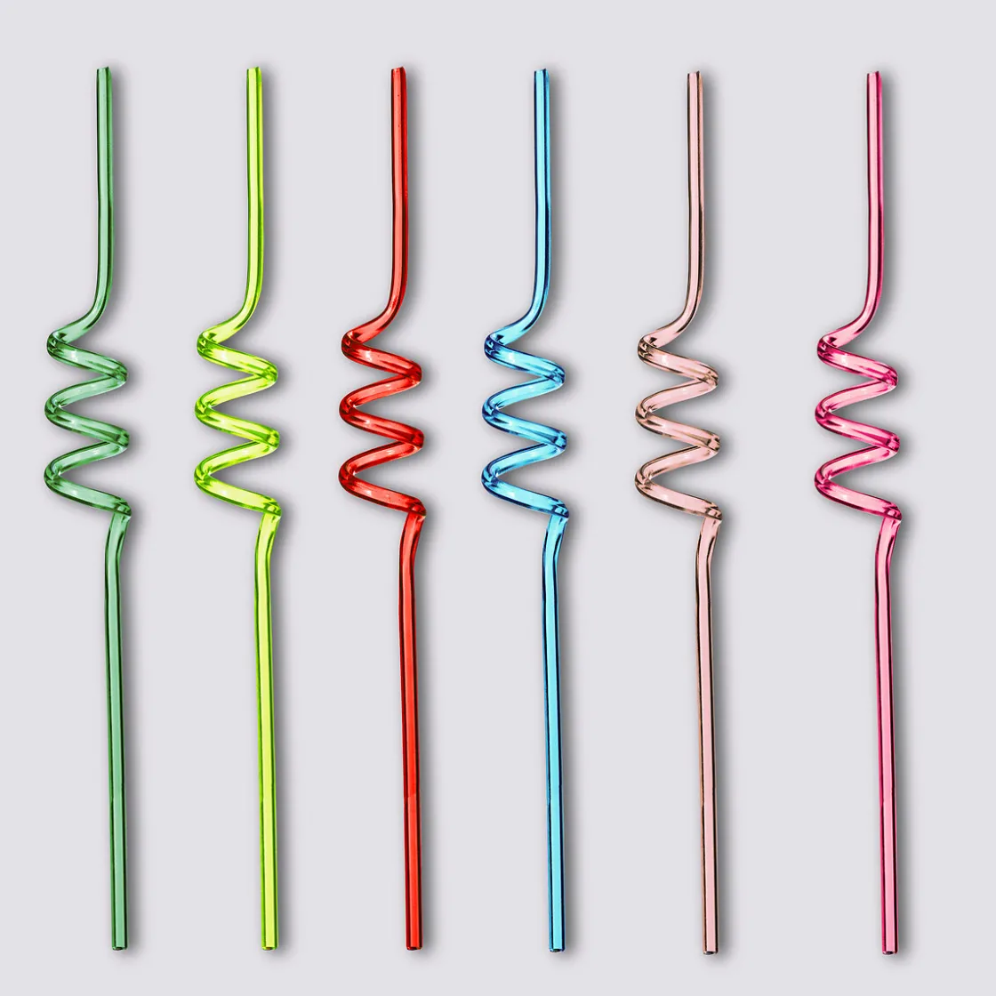 5five Lot de 6 pailles colorées