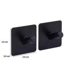 5five Lot de 2 patères adhésives 1 tête