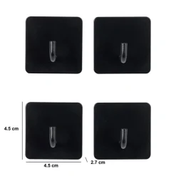 5five Lot de 4 patères adhésives 1 tête