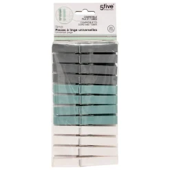 5five Lot de 24 pinces à linge
