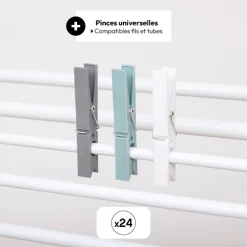 5five Lot de 24 pinces à linge