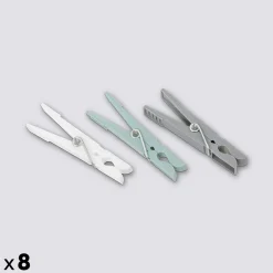 5five Lot de 24 pinces à linge, 3 couleurs