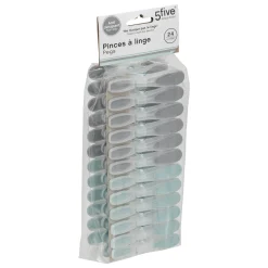 5five Lot de 24 pinces à linge en plastique