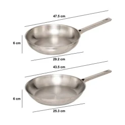 5five Lot de 2 poêles, 24/28 cm