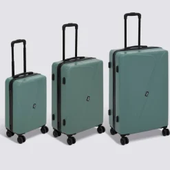 5five Lot de 3 valises 8 roues, H.77/67/55 cm, Vert