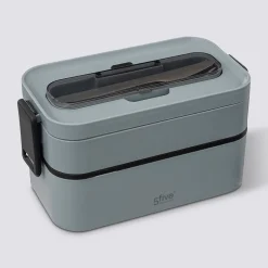 5five Lunch box double compartiments avec couverts