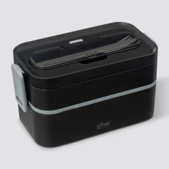 5five Lunch box double compartiments avec couverts
