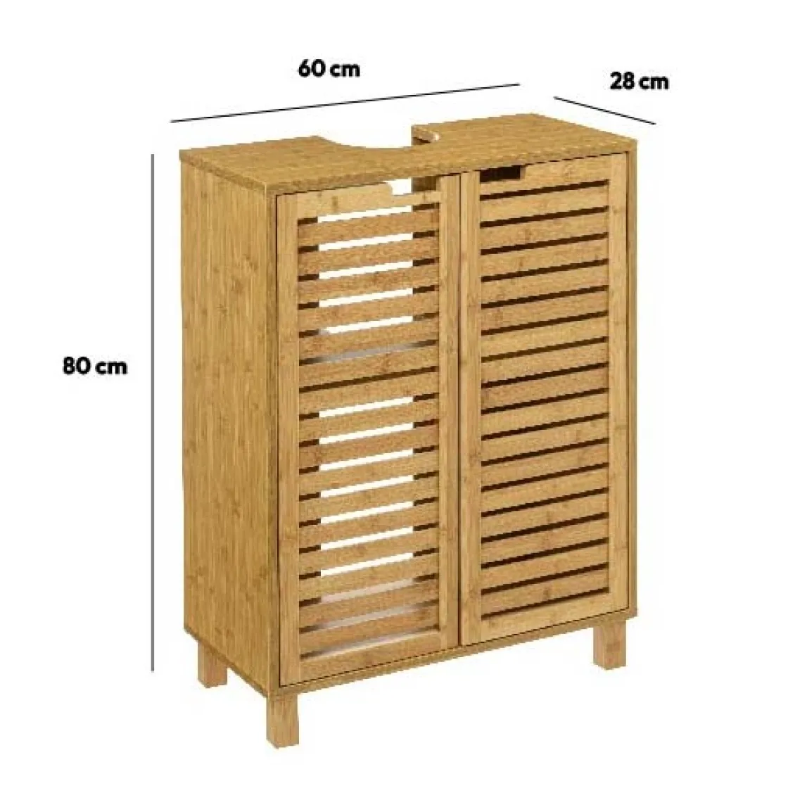 5five Meuble bas sous lavabo, Bambou